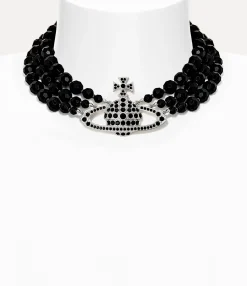 Messaline Three Row Choker
