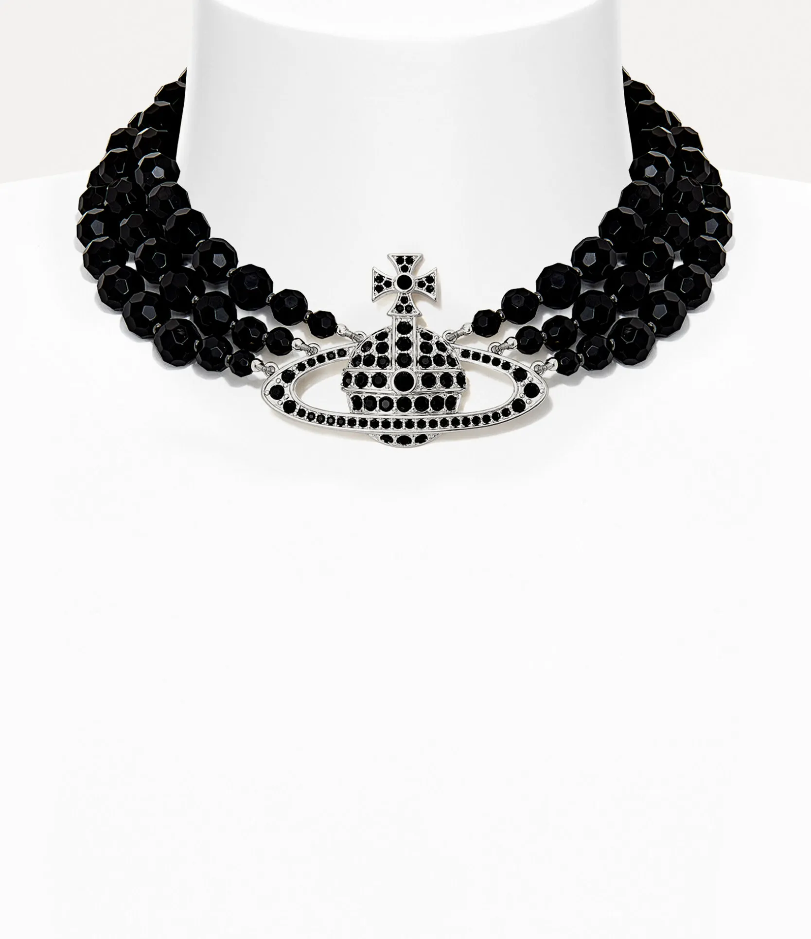 Messaline Three Row Choker