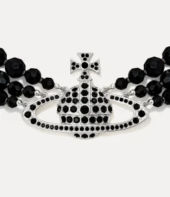 Messaline Three Row Choker