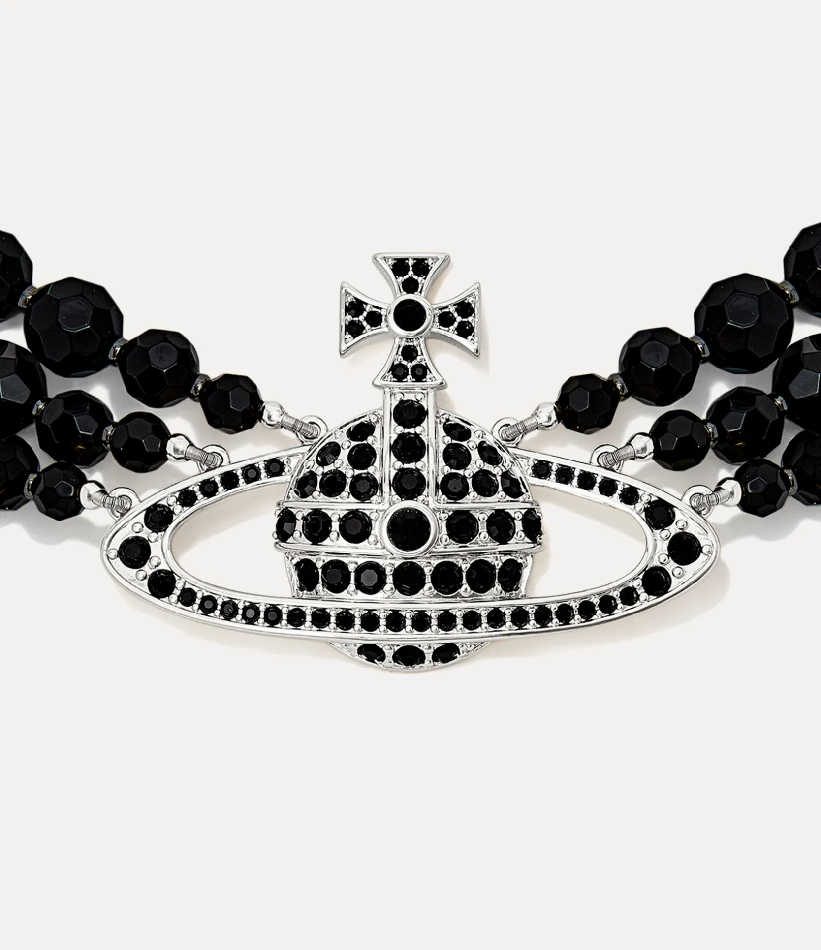 Messaline Three Row Choker