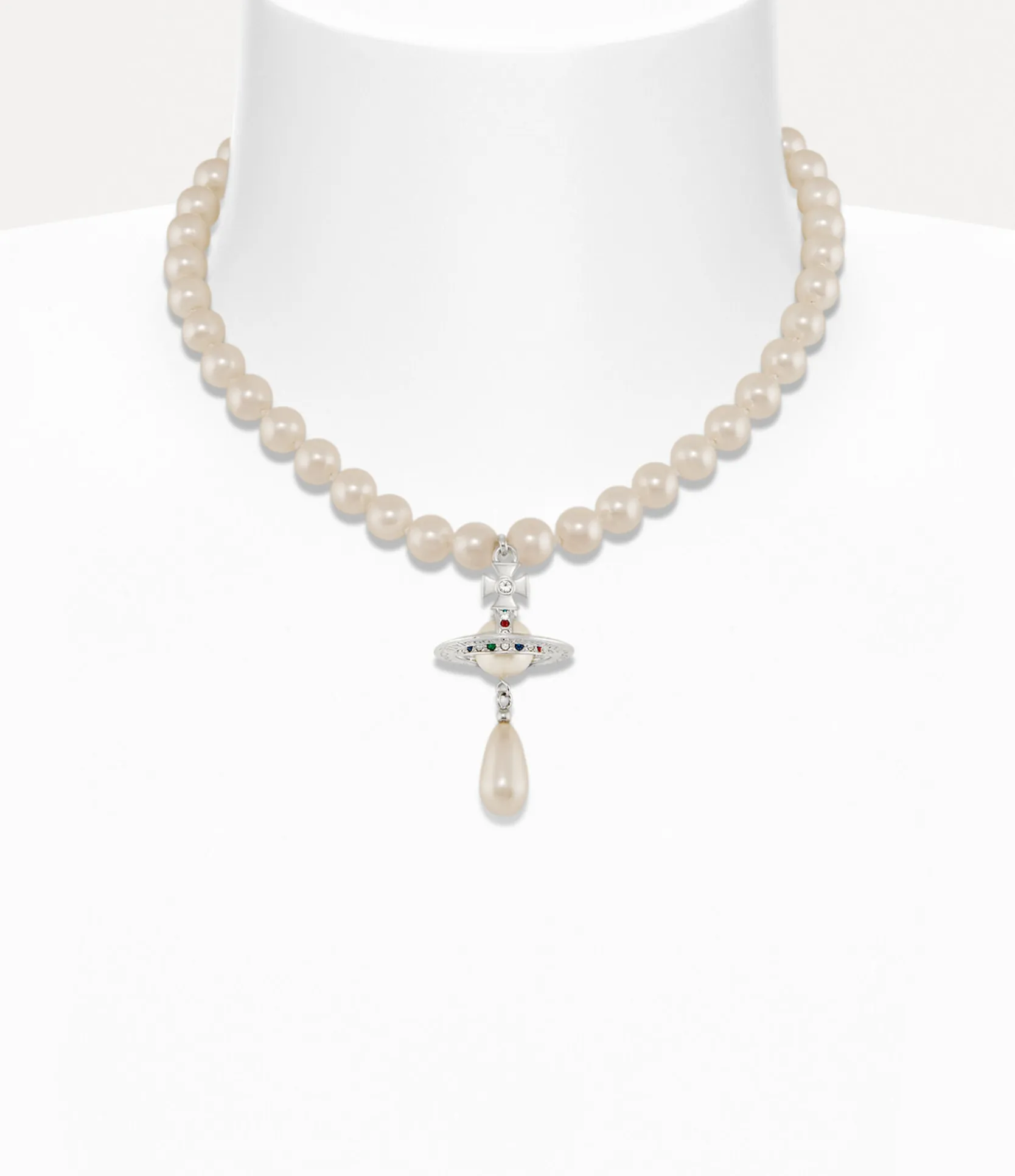 One Row Pearl Drop Choker