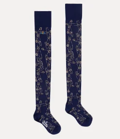 Safety Pin Over The Knee Socks