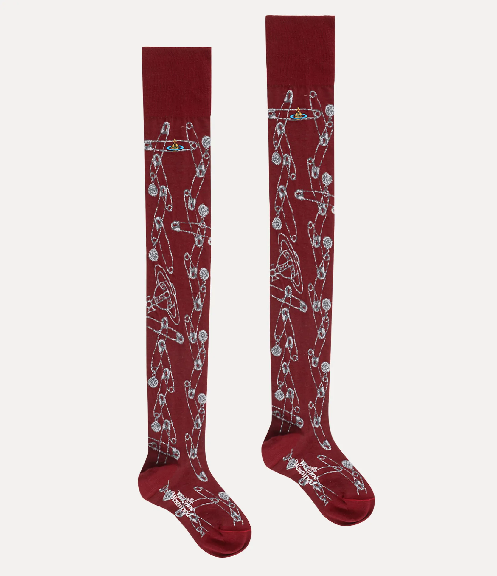 Safety Pin Over The Knee Socks